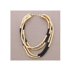 Girocollo a 4 fili in metallo flessibile con perline in Fimo